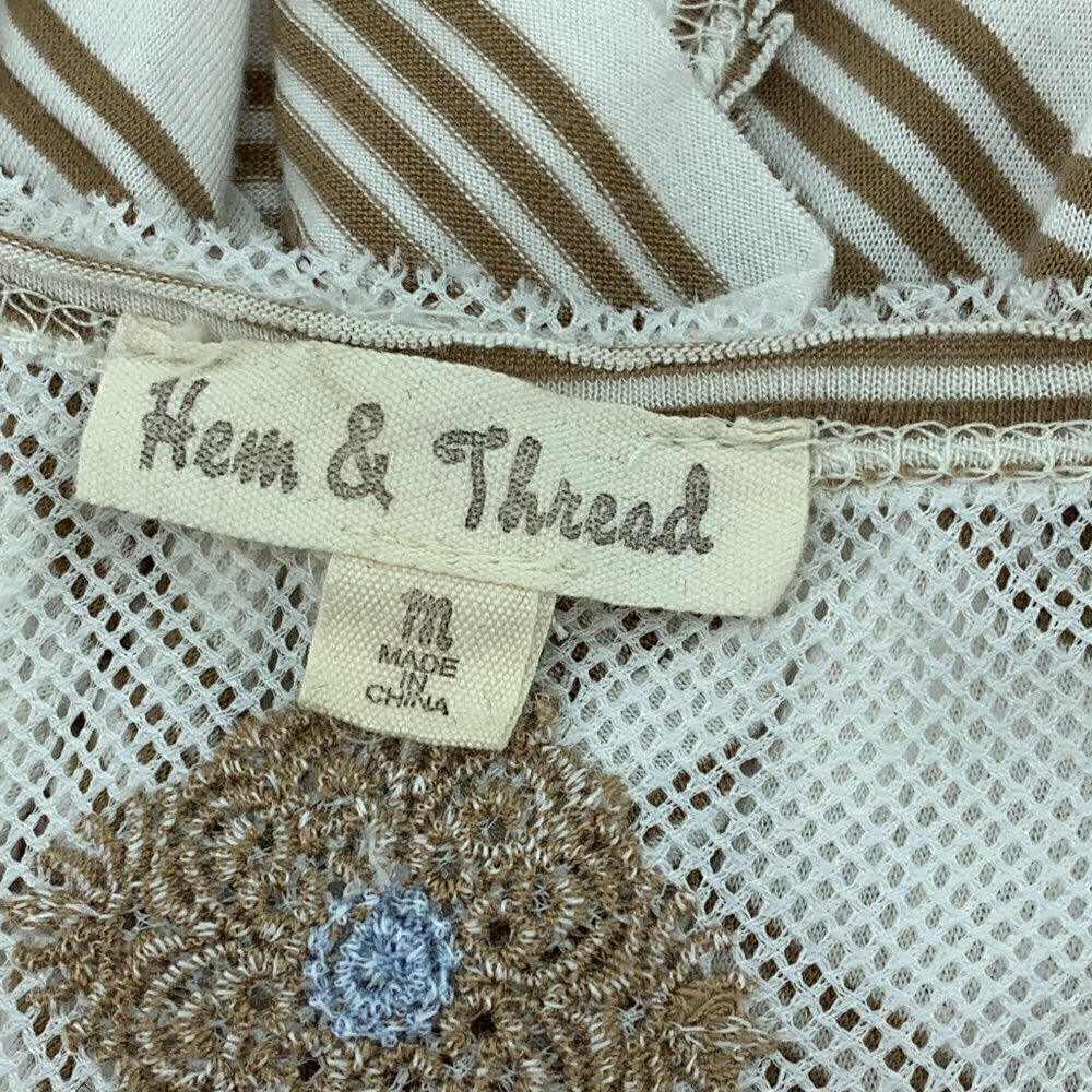Hem & Thread Brown & Cream Striped Racerback Tank - Picture 6 of 9